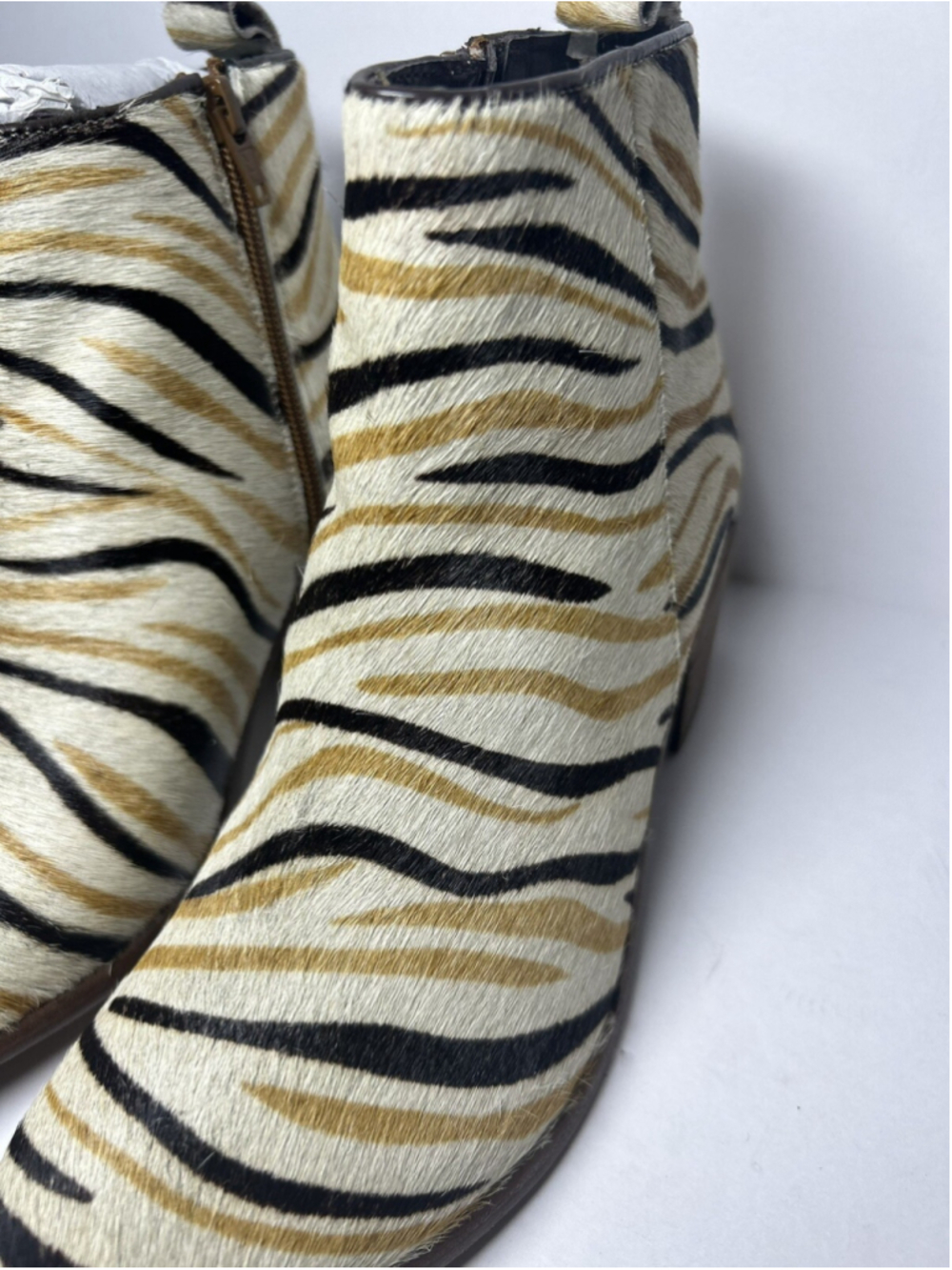 Band Of Gypsies Boots Rodeo Multi Zebra Cow-hair Leather Size 7.5 - Picture 2 of 8